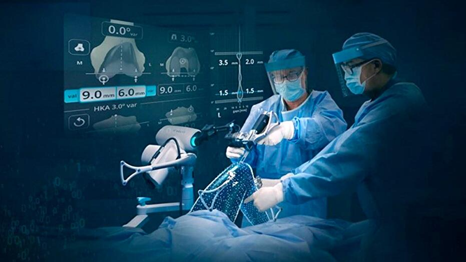 Live alignment and soft-tissue balance check during robotic knee replacement