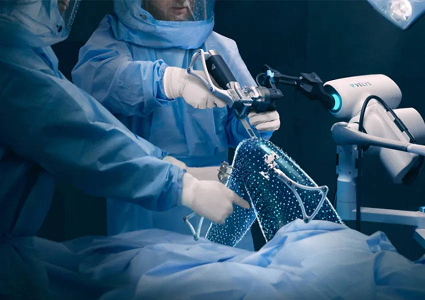 Robotic knee replacement plan execute verify process by Dr. Kunal Shah in Vadodara